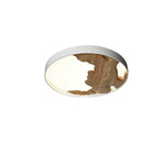 Strata Topographic Wood LED Ceiling Light, Modern Flush Mount