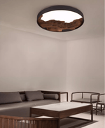Strata Topographic Wood LED Ceiling Light, Modern Flush Mount