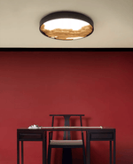 Strata Topographic Wood LED Ceiling Light, Modern Flush Mount