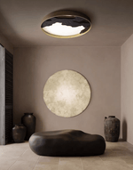 Strata Topographic Wood LED Ceiling Light, Modern Flush Mount