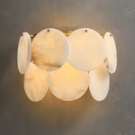 Strata Lumina Alabaster Wall Sconce in Brass Finish