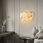 Strata Lumina Alabaster Wall Sconce in Brass Finish