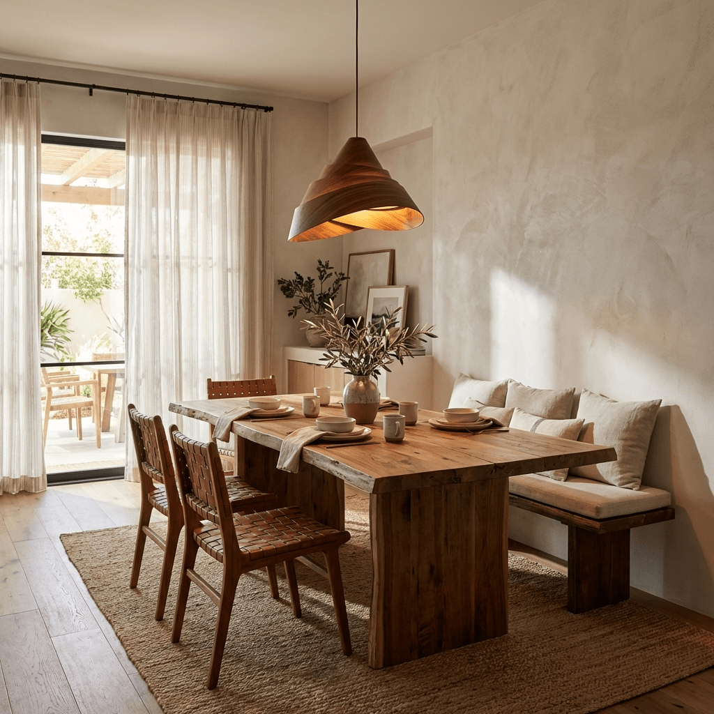 Strata Wood Pendant Light – Sculptural Layered Wood Hanging Lamp for Dining & Living Spaces