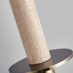 Strato Line Travertine Pendant Light – Modern Brass or Black Cylinder
