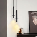 Strato Line Travertine Pendant Light – Modern Brass or Black Cylinder