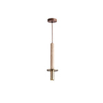 Strato Line Travertine Pendant Light – Modern Brass or Black Cylinder