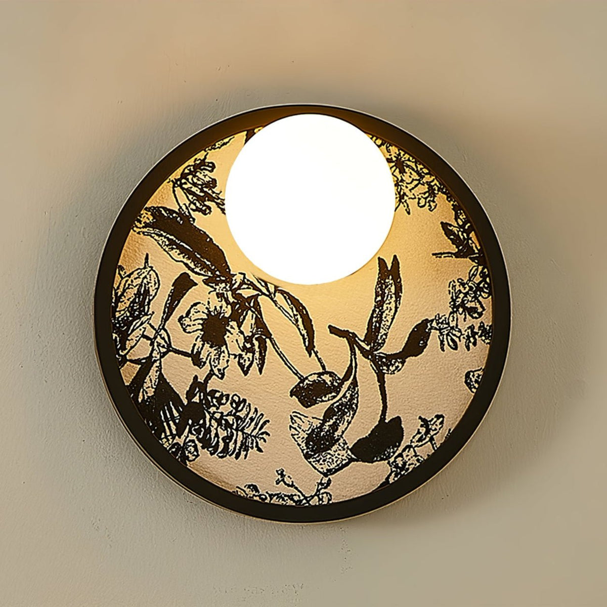 Strato Orbit Modern Wall Sconce with Textured Fabric Shade