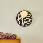 Strato Orbit Modern Wall Sconce with Textured Fabric Shade