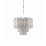 Stratum Ripple Modern Glass Chandelier for Dining Room and Living Room