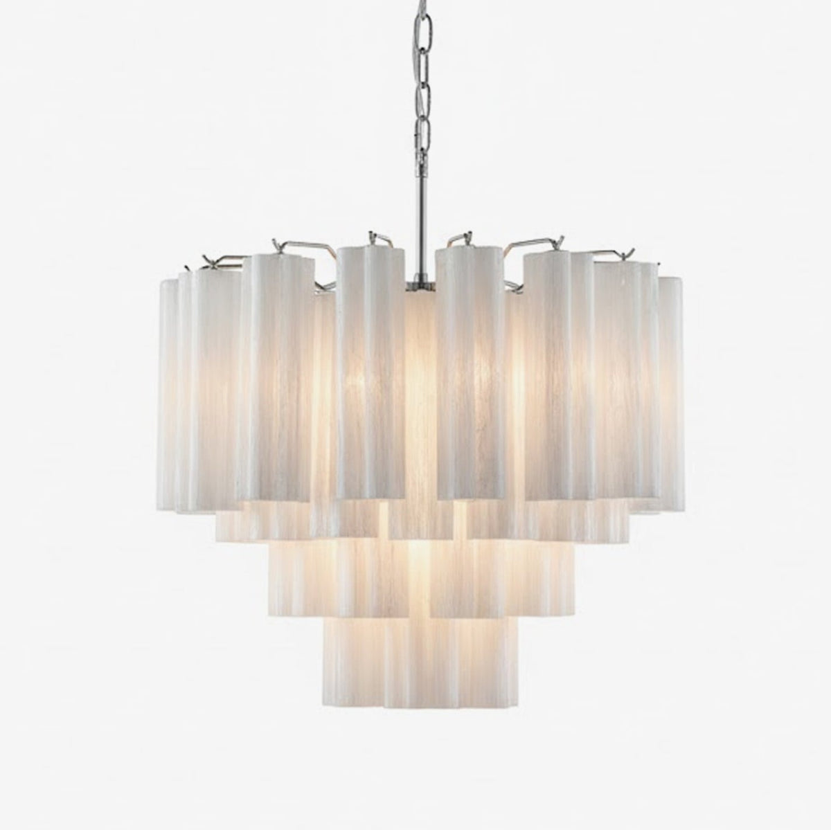 Stratum Ripple Modern Glass Chandelier for Dining Room and Living Room