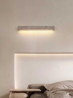 Stravik Wall Light in Natural Travertine – Modern Minimalist LED Sconce