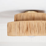 Handwoven Raffia Ceiling Lamp – Natural Straw Pendant Light for Modern Interiors