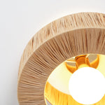 Handwoven Raffia Ceiling Lamp – Natural Straw Pendant Light for Modern Interiors