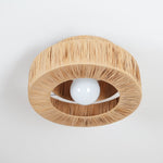 Handwoven Raffia Ceiling Lamp – Natural Straw Pendant Light for Modern Interiors