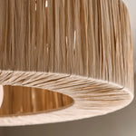 Handwoven Raffia Ceiling Lamp – Natural Straw Pendant Light for Modern Interiors