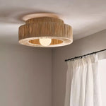 Handwoven Raffia Ceiling Lamp – Natural Straw Pendant Light for Modern Interiors