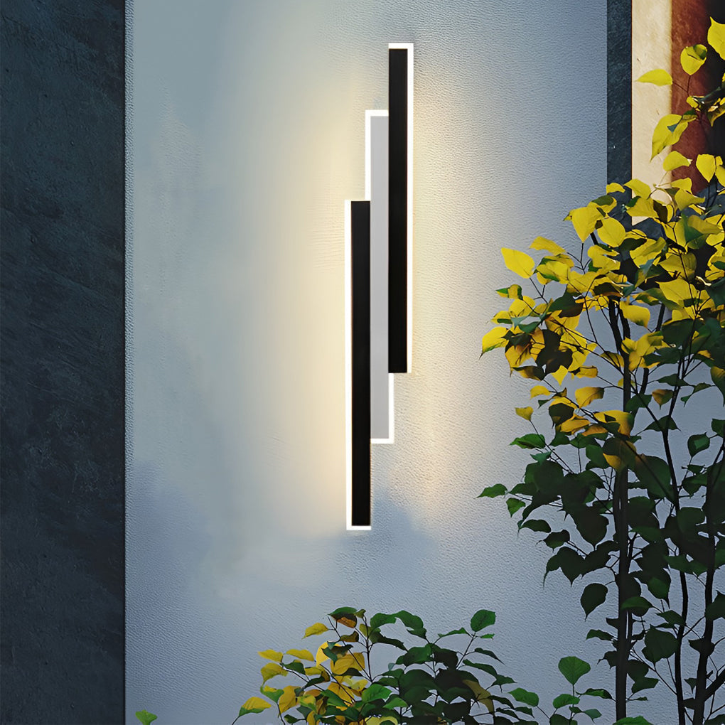 3 Light Combined Linear Wall Lights 3 Led Rectangle Bar Outdoor Wall Light