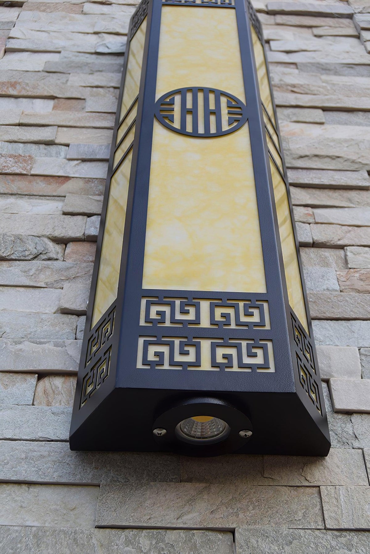 Stripe Outdoor Wall Light – Modern Alabaster LED Sconce