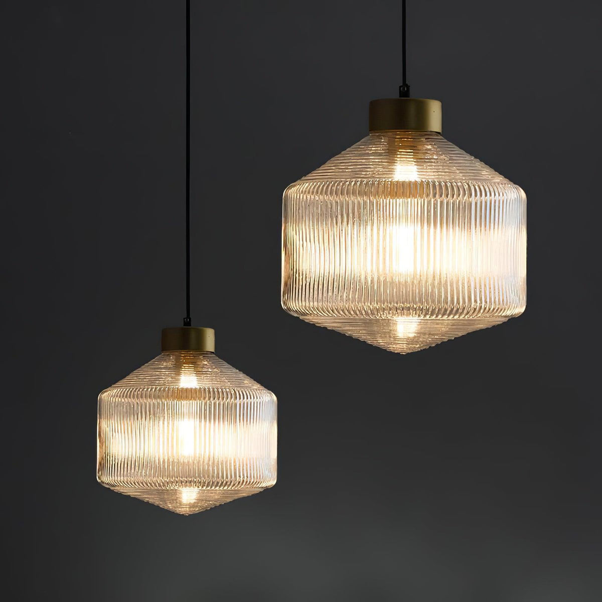 Art Glass Spinning Top Pendant Light in Gold for Dining & Living Spaces