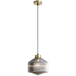Art Glass Spinning Top Pendant Light in Gold for Dining & Living Spaces