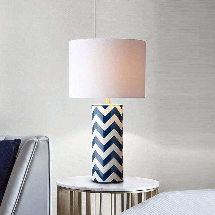 Striped Wave Ceramic Table Lamp