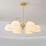 Striped Glass Bowl Chandelier