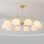 Striped Glass Bowl Chandelier
