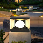 Sunrise Garden Outdoor LED Post Light in Black Stainless Steel