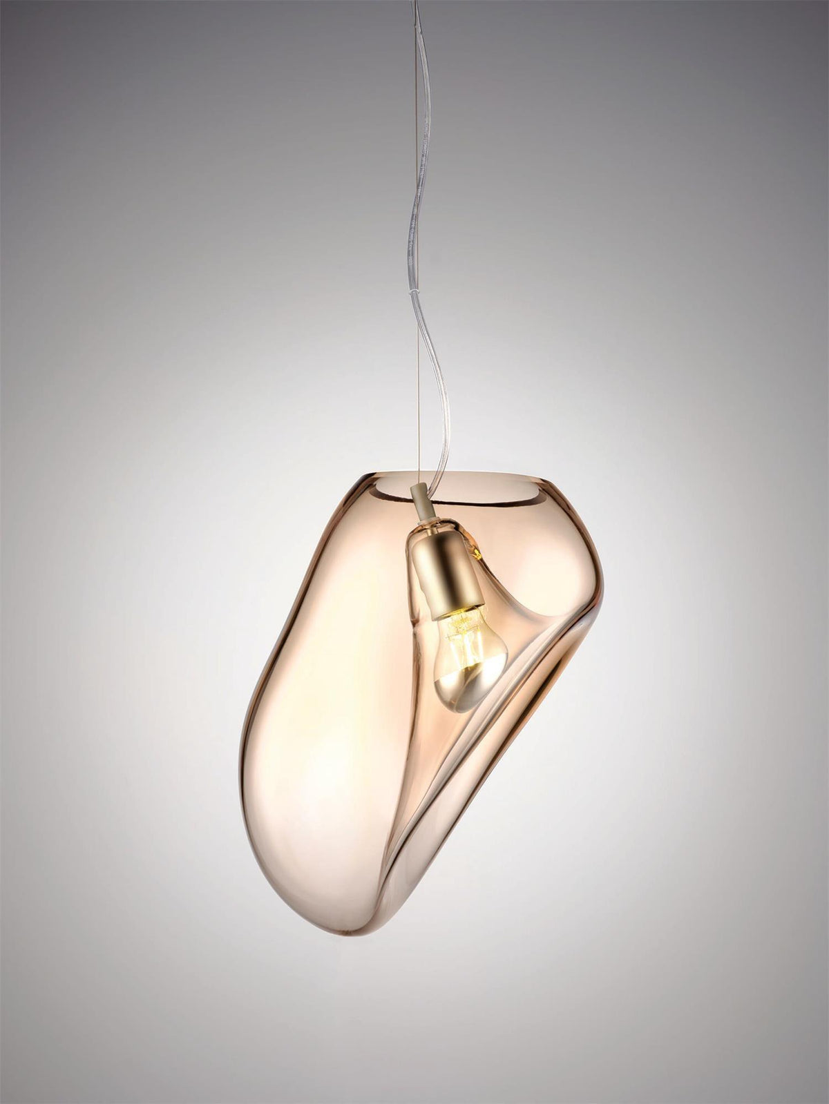 Artisan Glass Drop Pendant Light for Dining Room and Kitchen Island