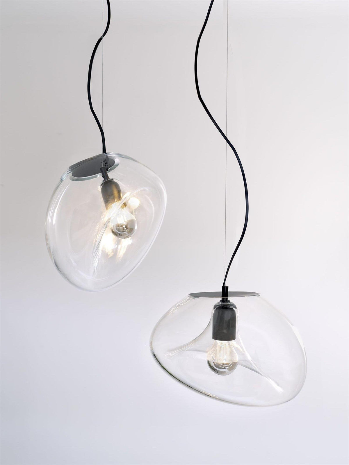 Artisan Glass Drop Pendant Light for Dining Room and Kitchen Island
