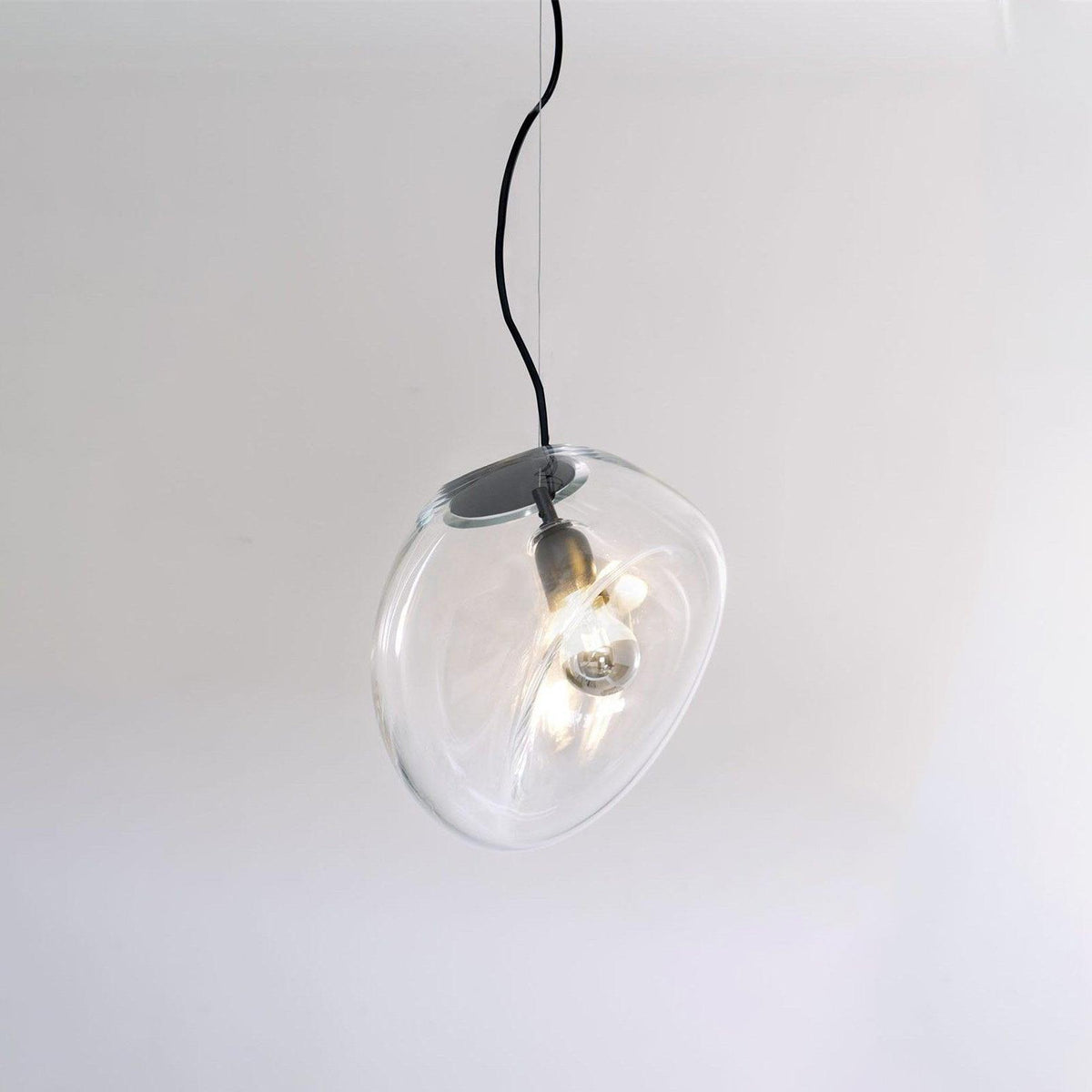 Artisan Glass Drop Pendant Light for Dining Room and Kitchen Island