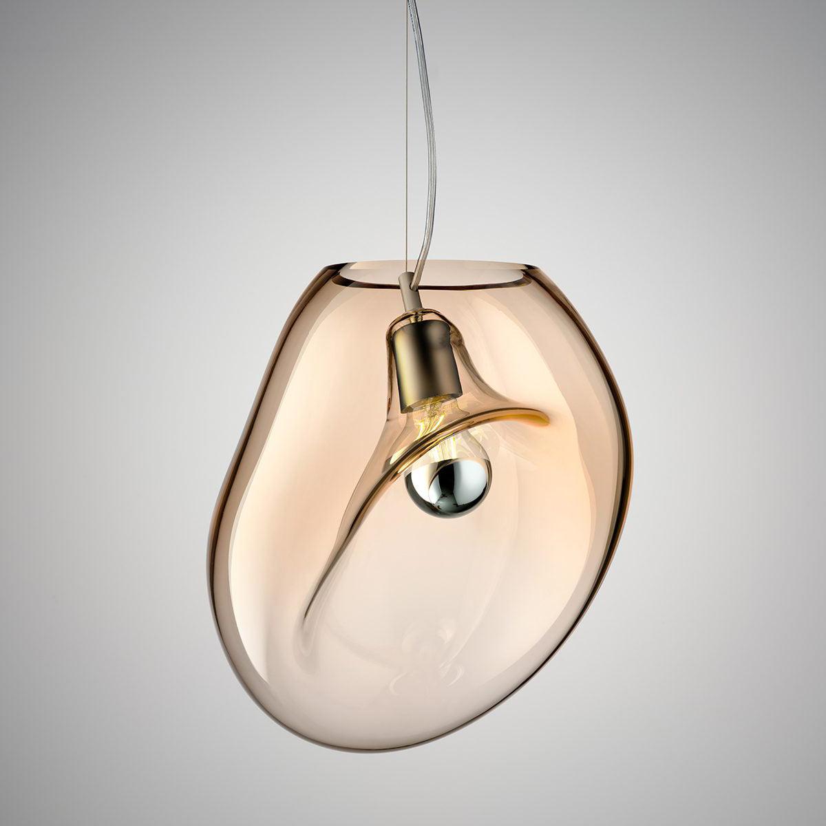 Artisan Glass Drop Pendant Light for Dining Room and Kitchen Island