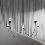 Swaying Modern Glass Pendant Chandelier for Dining Room and Living Room