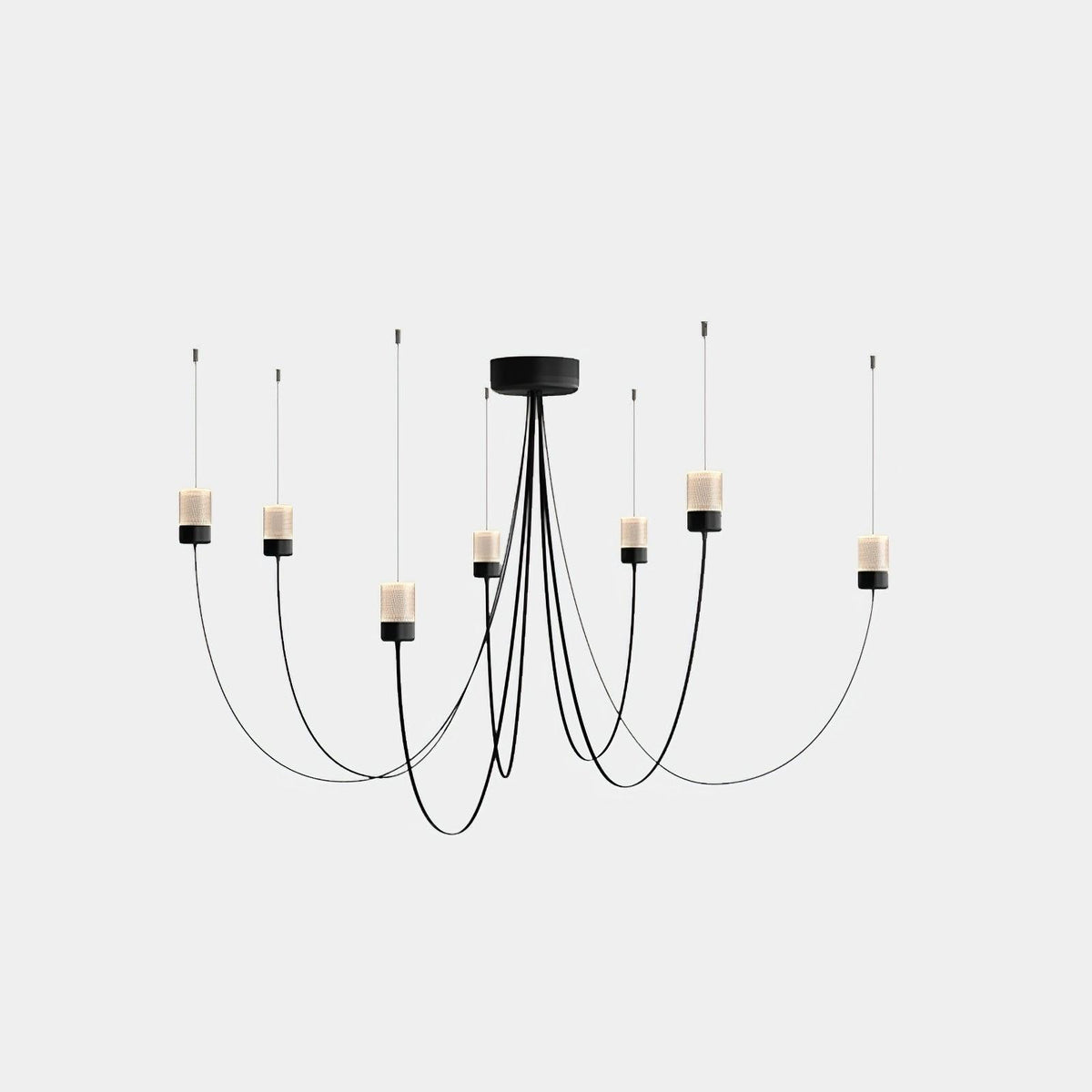 Swaying Modern Glass Pendant Chandelier for Dining Room and Living Room