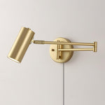 Swing Arm Plug-In Wall Sconce with Integrated LED – Modern Adjustable Reading Light
