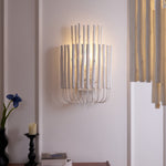 Swinton Sculptural Wooden Wall Sconce with Curved Iron Arm