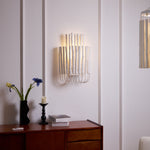 Swinton Sculptural Wooden Wall Sconce with Curved Iron Arm