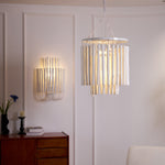 Swinton Sculptural Wooden Wall Sconce with Curved Iron Arm