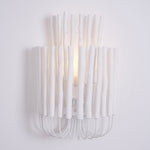 Swinton Sculptural Wooden Wall Sconce with Curved Iron Arm