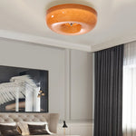 Swirl Glass Flush Mount Ceiling Light, Modern LED Semi-Flush Lamp for Living Room & Bedroom