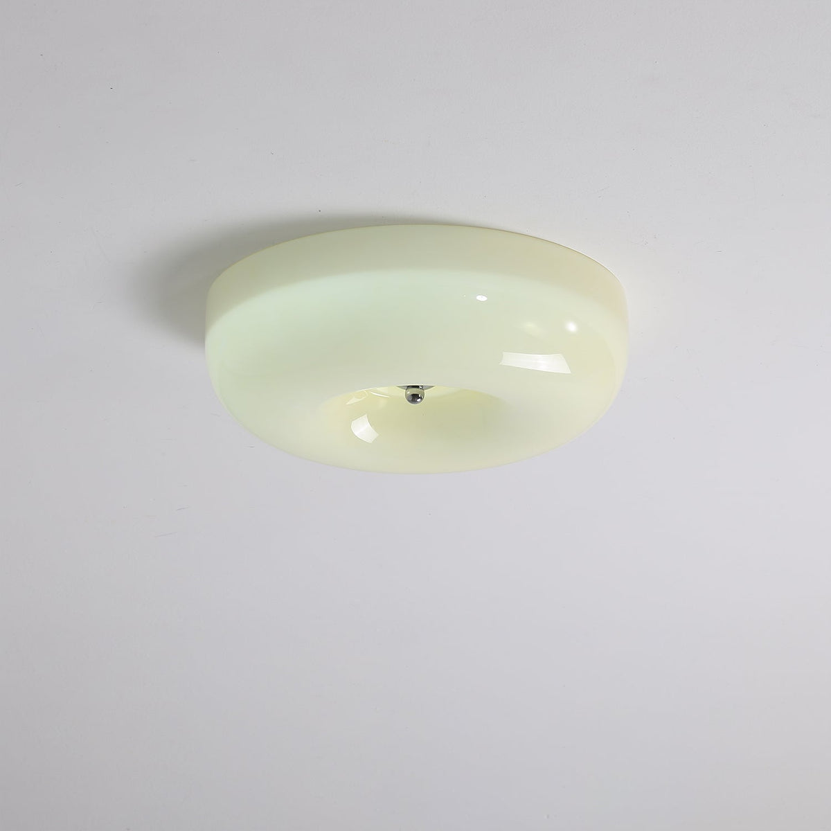 Swirl Glass Flush Mount Ceiling Light, Modern LED Semi-Flush Lamp for Living Room & Bedroom