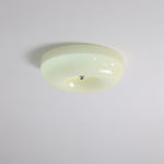 Swirl Glass Flush Mount Ceiling Light, Modern LED Semi-Flush Lamp for Living Room & Bedroom