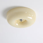 Swirl Glass Flush Mount Ceiling Light, Modern LED Semi-Flush Lamp for Living Room & Bedroom