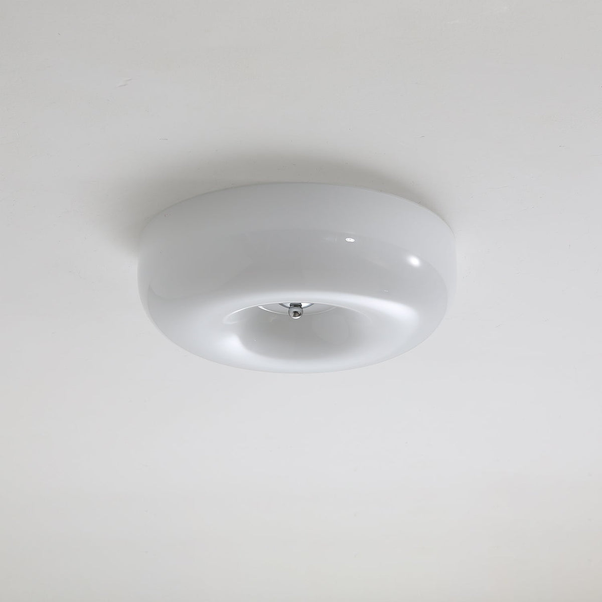 Swirl Glass Flush Mount Ceiling Light, Modern LED Semi-Flush Lamp for Living Room & Bedroom