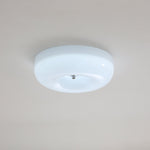 Swirl Glass Flush Mount Ceiling Light, Modern LED Semi-Flush Lamp for Living Room & Bedroom