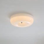 Swirl Glass Flush Mount Ceiling Light, Modern LED Semi-Flush Lamp for Living Room & Bedroom
