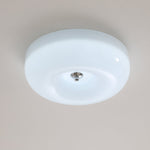 Swirl Glass Flush Mount Ceiling Light, Modern LED Semi-Flush Lamp for Living Room & Bedroom