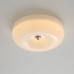 Swirl Glass Flush Mount Ceiling Light, Modern LED Semi-Flush Lamp for Living Room & Bedroom