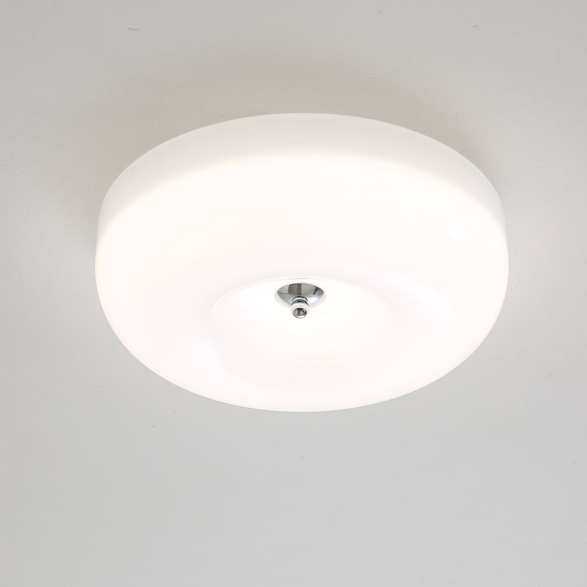 Swirl Glass Flush Mount Ceiling Light, Modern LED Semi-Flush Lamp for Living Room & Bedroom
