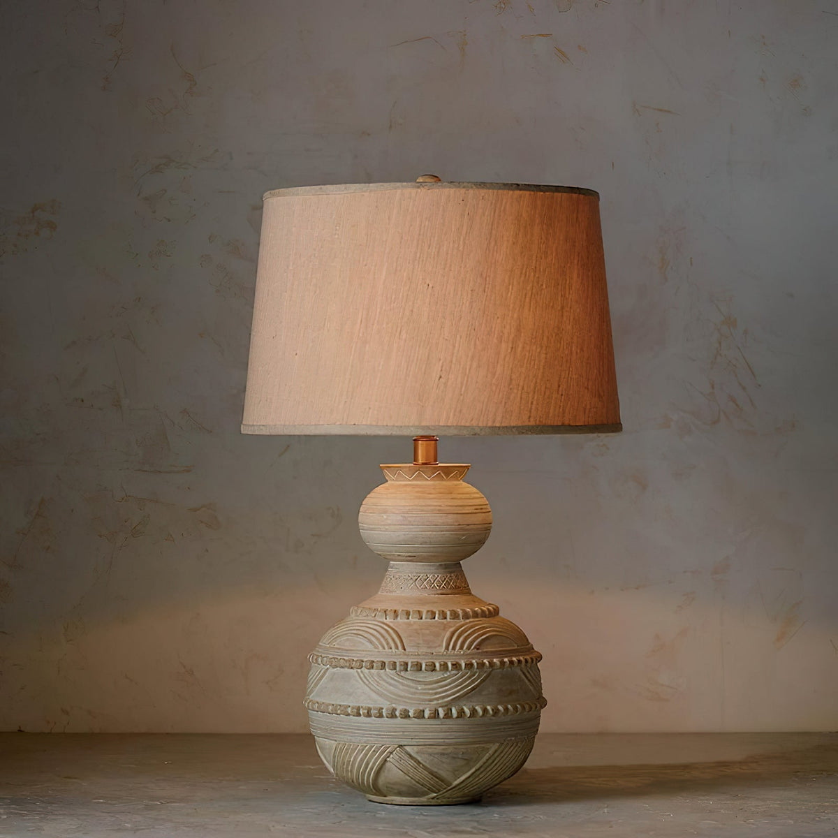 Sylvan Grace Table Lamp – Modern Rustic Wooden Bedside Light